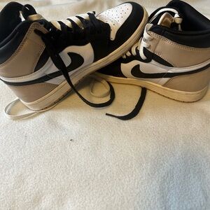 Nike Black and White High-Top Air Jordan